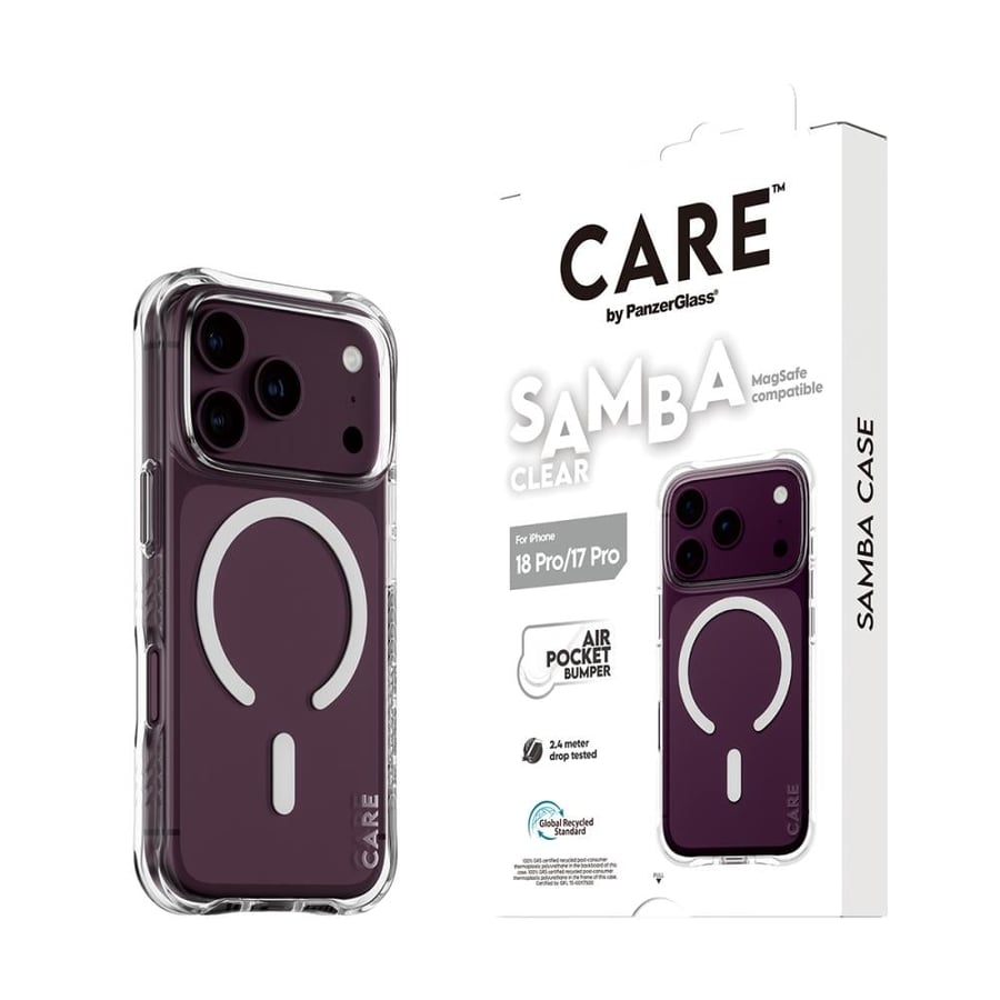 بانزر جلاس CARE كفر شفاف  ماج سيف للايفون 18 برو