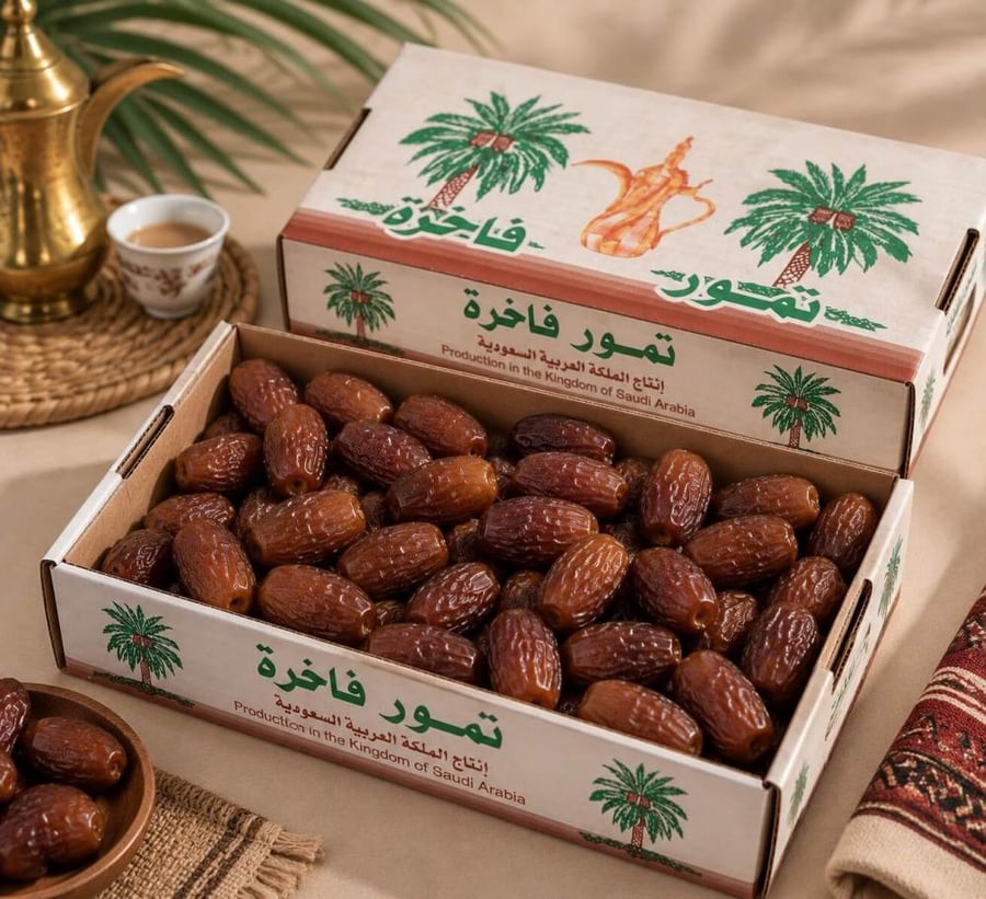 كراتين تمر حجم اثنين كيلو العدد /25