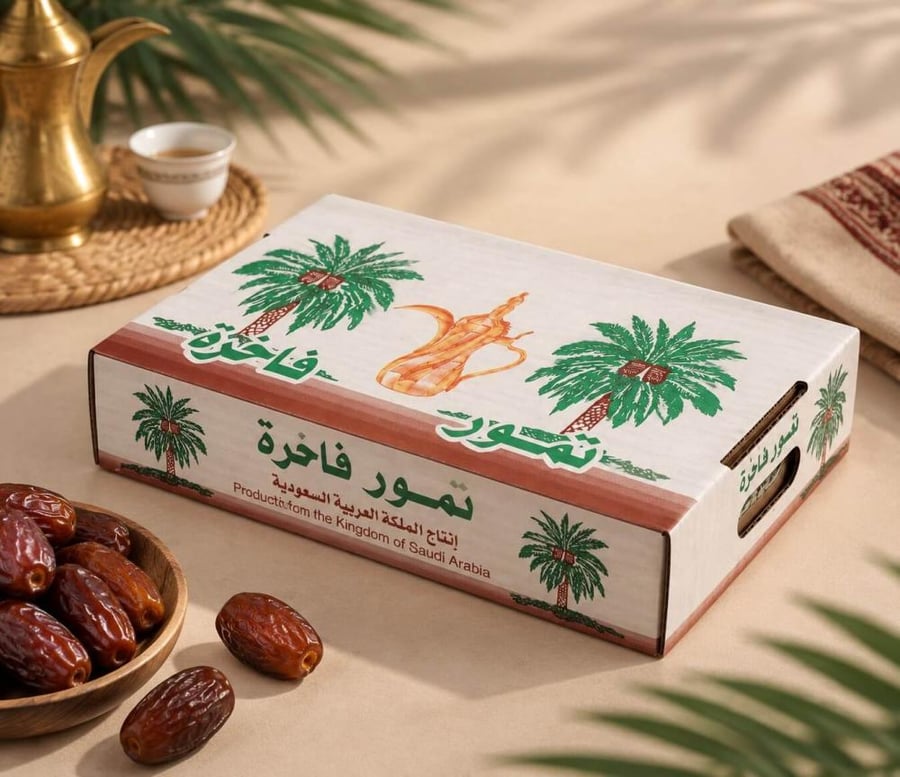 كراتين تمر حجم اثنين كيلو العدد /25