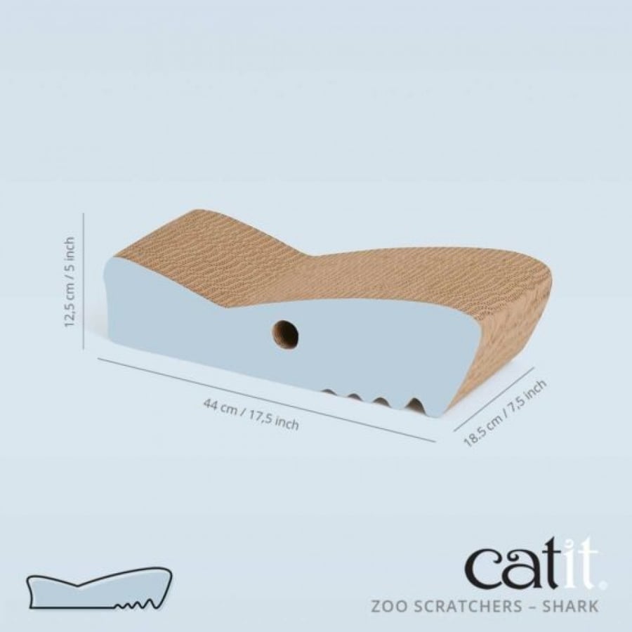 Catit خداشة للقطط على شكل سمك القرش