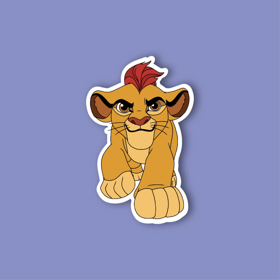 Mobile sticker (Mufasa from the series King Leon)