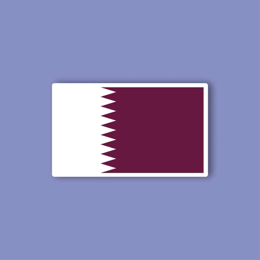 Sticker mobile flag Qatar