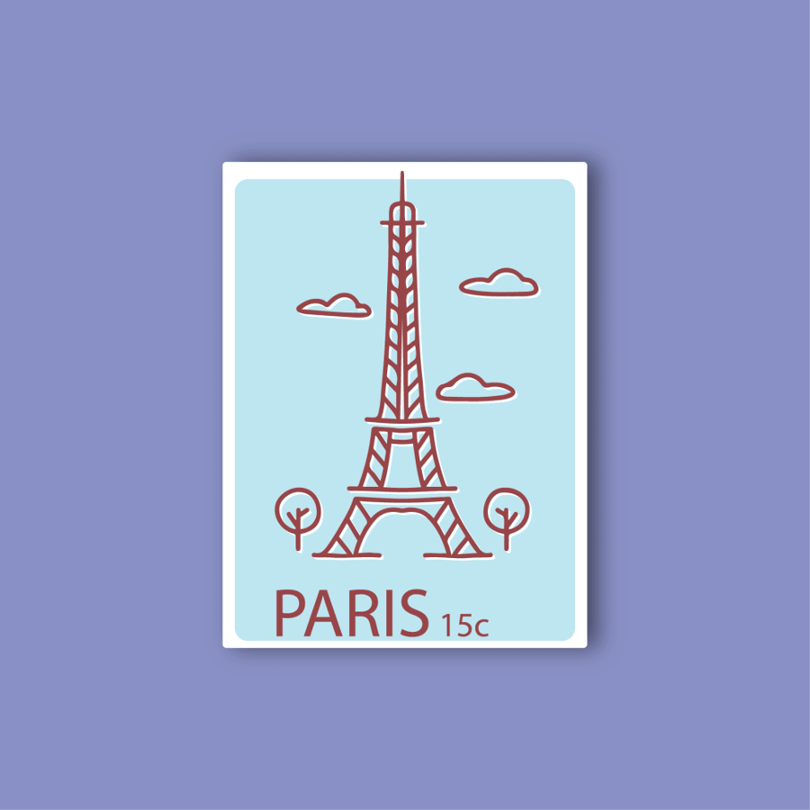 Mobile sticker (Paris stamp)