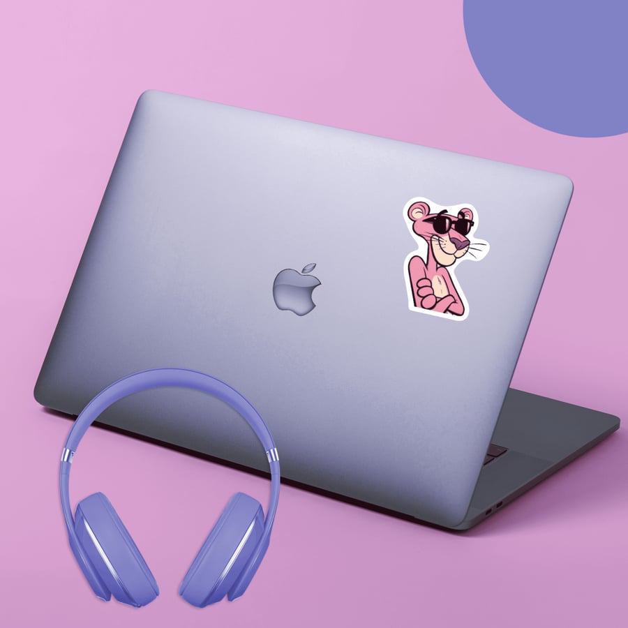 Laptop sticker Pink Panther