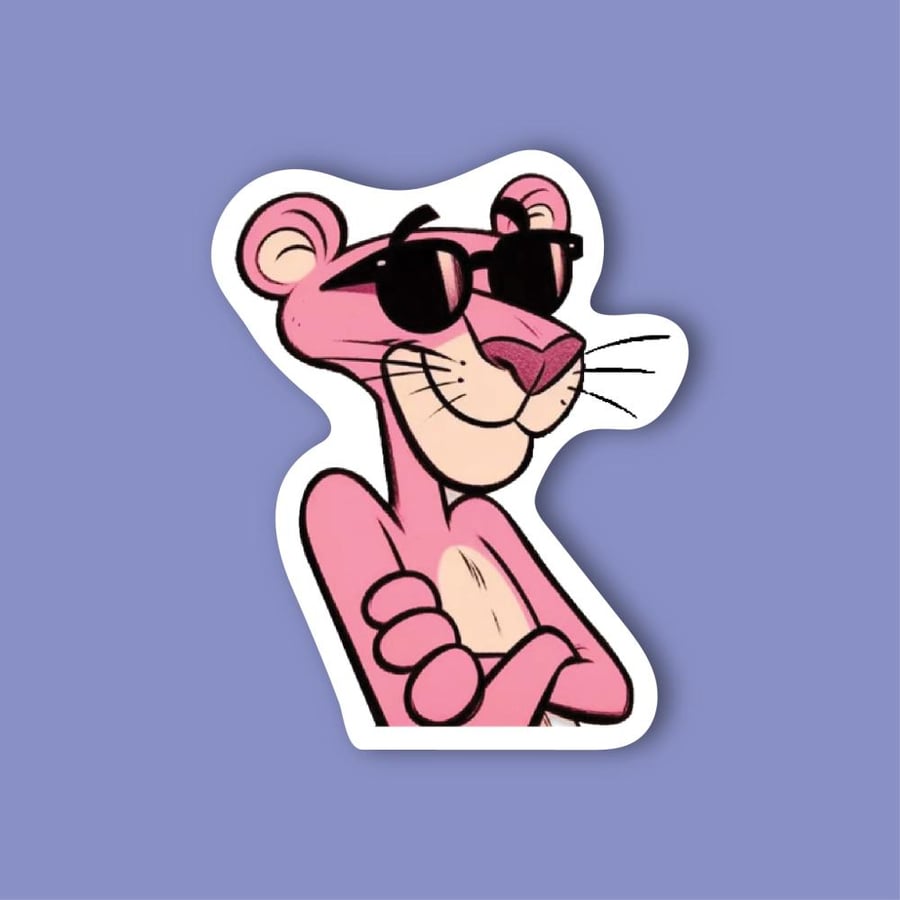 Laptop sticker Pink Panther