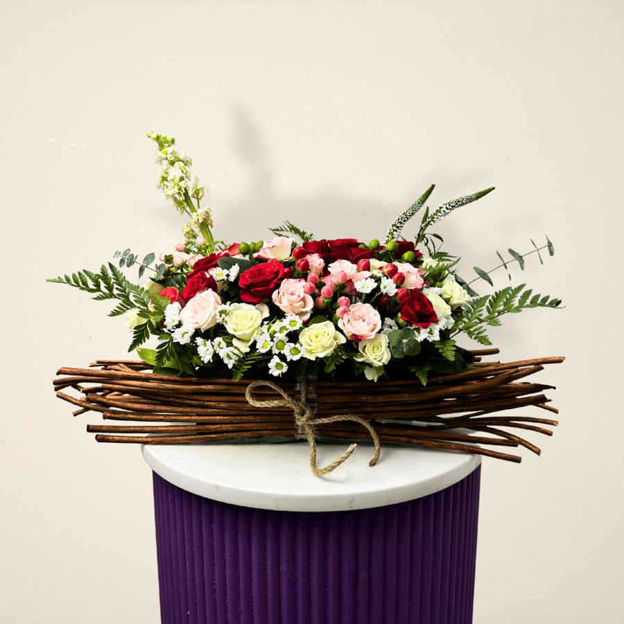 Wood and roses