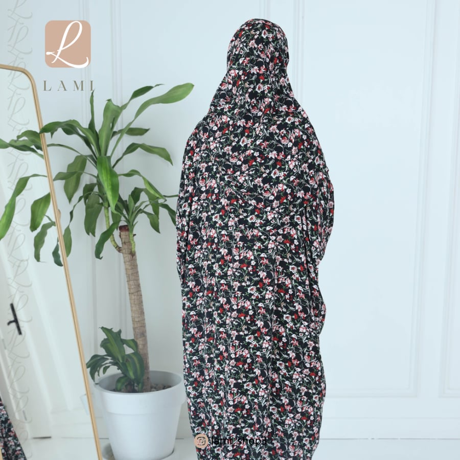 Black floral prayer sheet