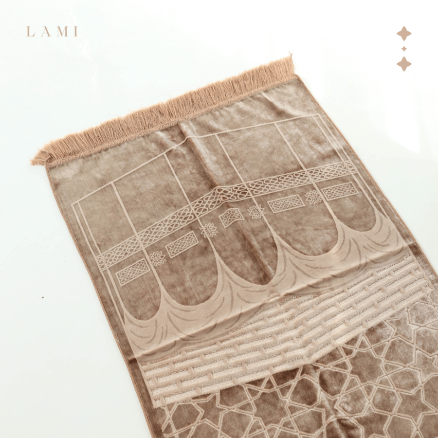 Silk prayer rug - brown