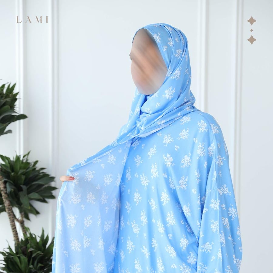 طقم شرشف صلاة ازرق