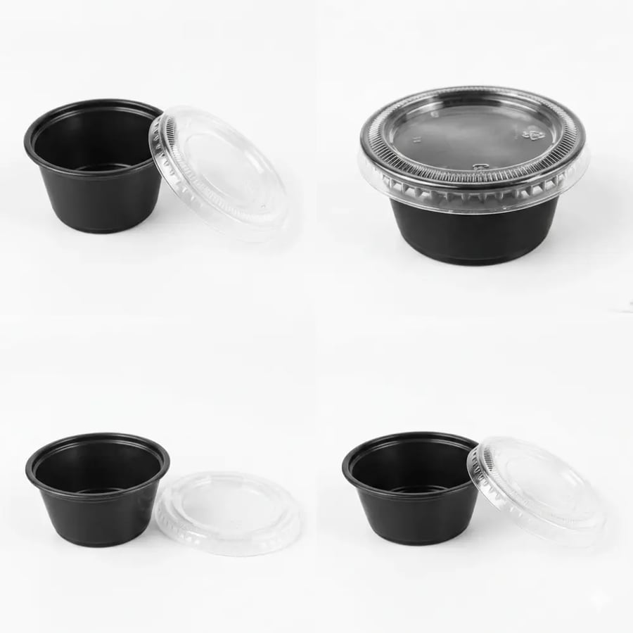 علب صوص الريادة PP (أسود/شفاف)