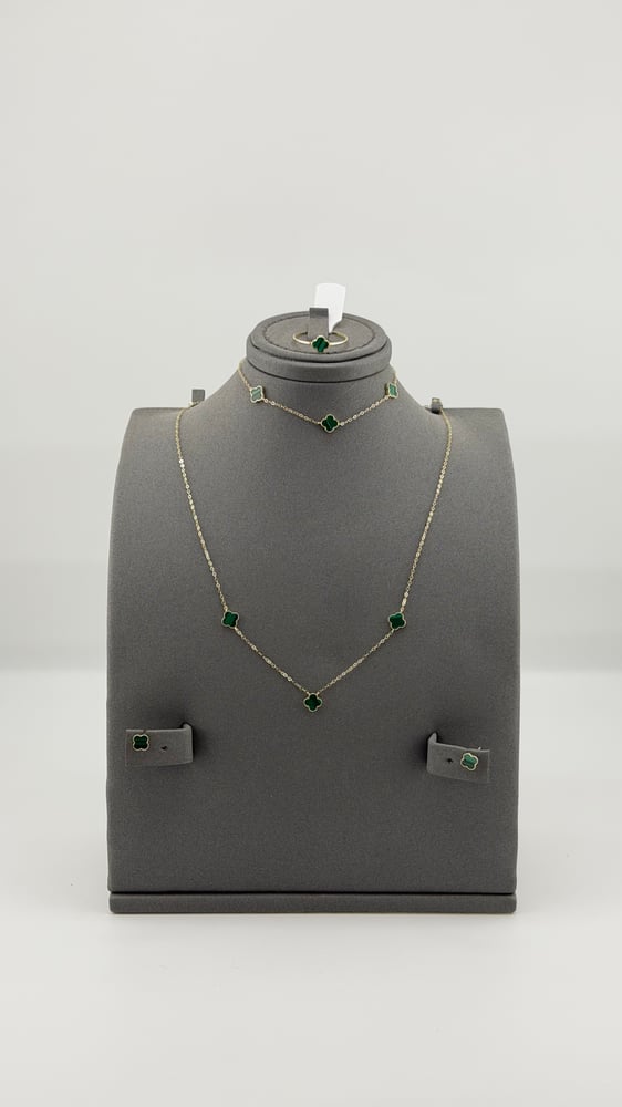 Gold set Italian design green