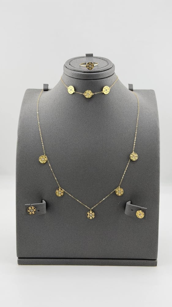 Gold set Italian design 18 karat