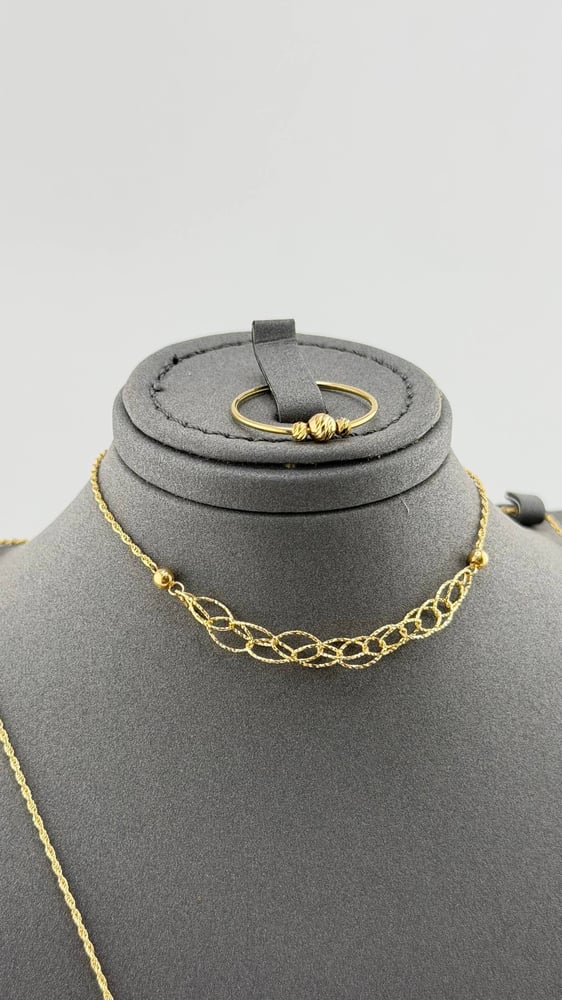 Gold set Italian design 18 karat