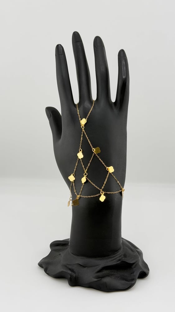Gold hand with rose design 21 karat