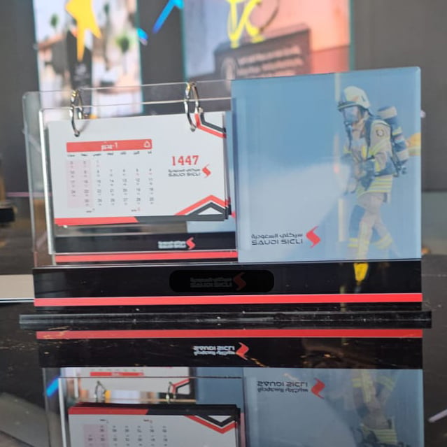 Acrylic office calendar