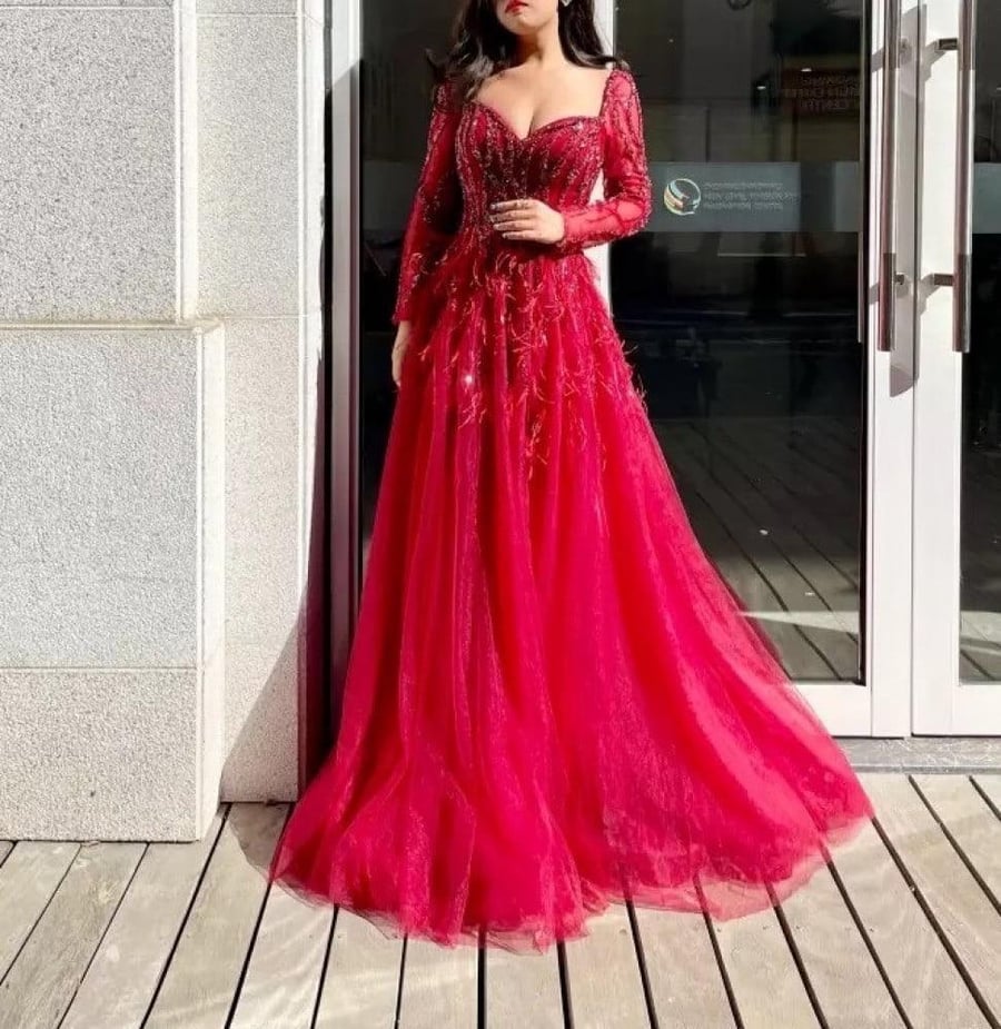 فستان سهرة ماسك طويل