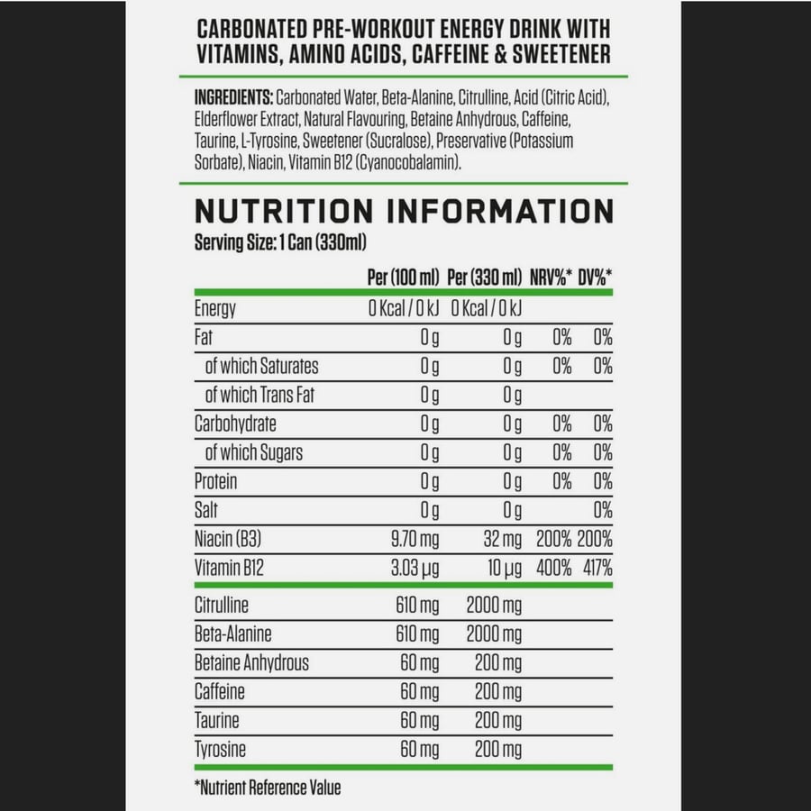 مشروب الطاقة ABE بنكهة التفاح المنعشة – Applied Nutrition | ABE Energy Drink Apple Burst