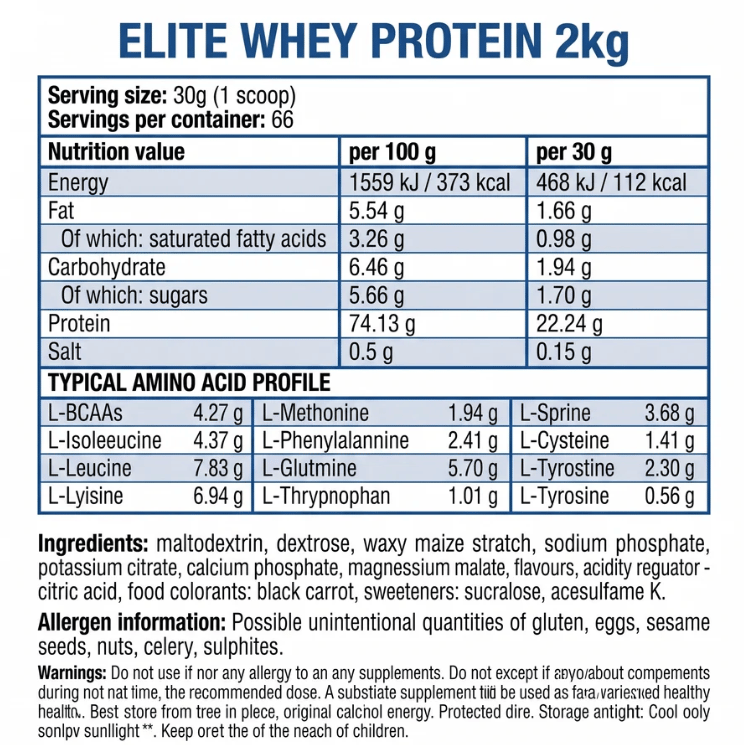 Yava Labs Elite Whey Protein 2kg – Chocolate Ice Cream | يافا لابز إيليت واي بروتين شوكلت آيس كريم