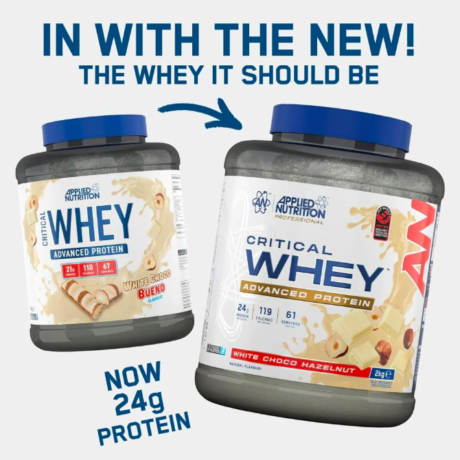 كريتيكال واي بروتين متطور بنكهة شوكولاتة البينو البيضاء | Applied Nutrition Critical Whey Advanced Protein - White Choco Bueno 2kg
