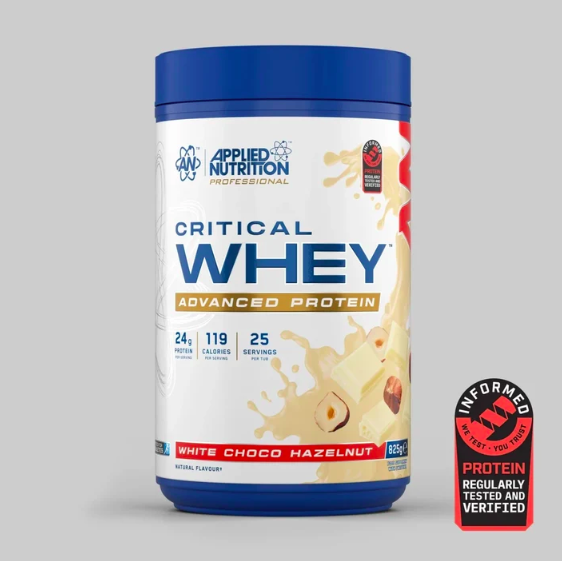 كريتيكال واي بروتين متطور بنكهة شوكولاتة بيضاء وبندق | Applied Nutrition Critical Whey Advanced Protein -White Choco Hazelnut 825g
