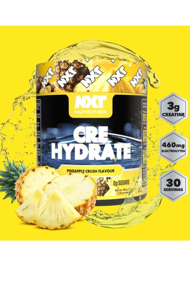 نكست نيوتريشن - كرياتين مونوهيدرات مع الإلكتروليتات - نكهة الاناناس (180 جم) - NXT Nutrition Creatine Hydrate with Electrolytes - pineapple