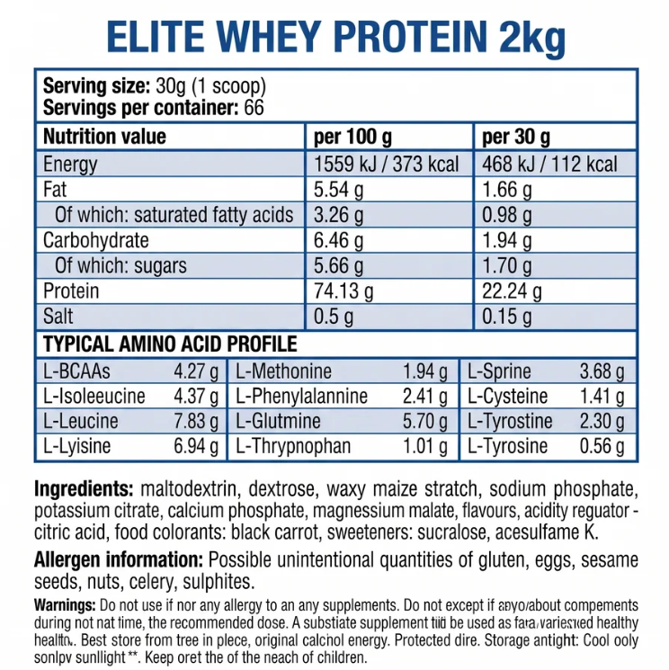 Yava Labs Elite Whey Protein 2kg – Peanut Butter | يافا لابز إيليت واي بروتين زبده الفول سوداني 2 كيلو