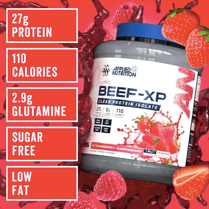 بروتين بيف XP بنكهة التوت والفراولة – Applied Nutrition | Beef-XP Protein Berry Strawberry