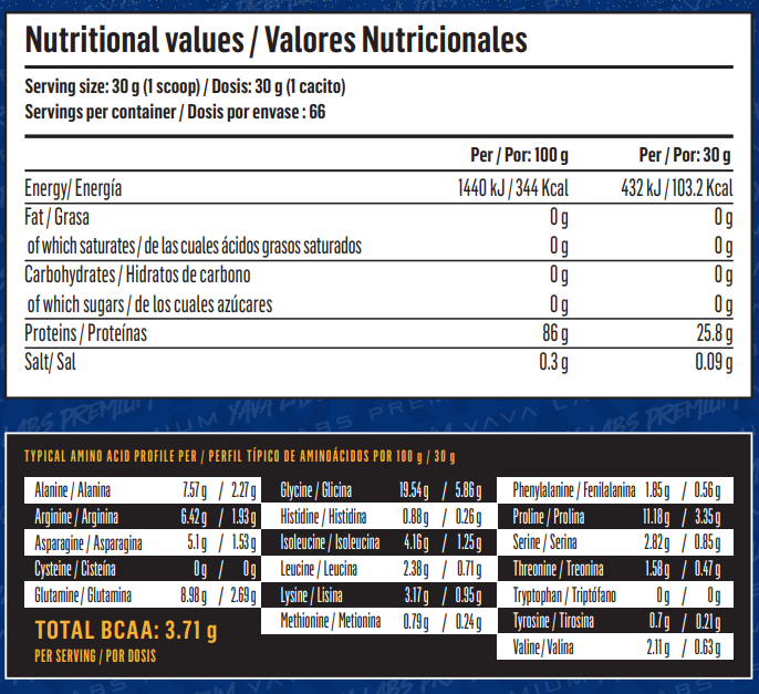 Yava Labs Premium Beef Protein blackcurrant (Vemto) – يافا لابس بروتين بيف بريميوم نكهة الفيمتو