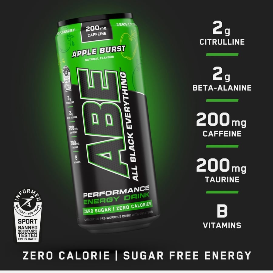 مشروب الطاقة ABE بنكهة التفاح المنعشة – Applied Nutrition | ABE Energy Drink Apple Burst