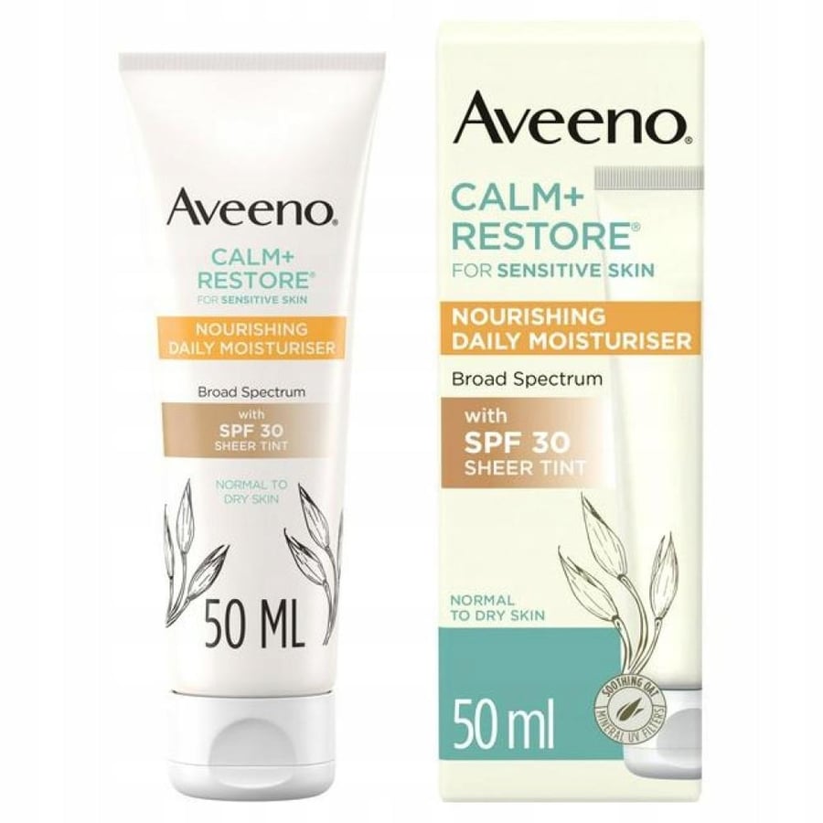 مرطب أفينو اليومي المغذي والملون للبشرة الحساسة (Aveeno Calm + Restore Nourishing Daily Moisturiser - Sheer Tint)50مل