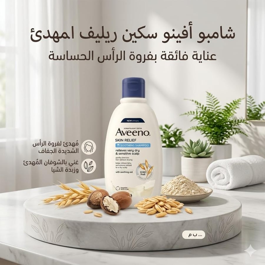 شامبو أفينو سكين ريليف المهدئ لفروة الرأس (Aveeno Skin Relief Soothing Shampoo)300مل