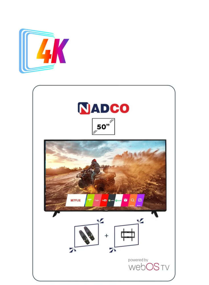 شاشة LED نادكو 50 بوصة 4K ULTRA HD WebOS