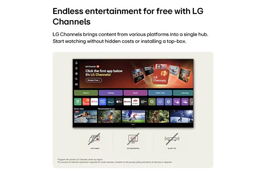 شاشة ال جي 85 بوصة 4K UHD AI