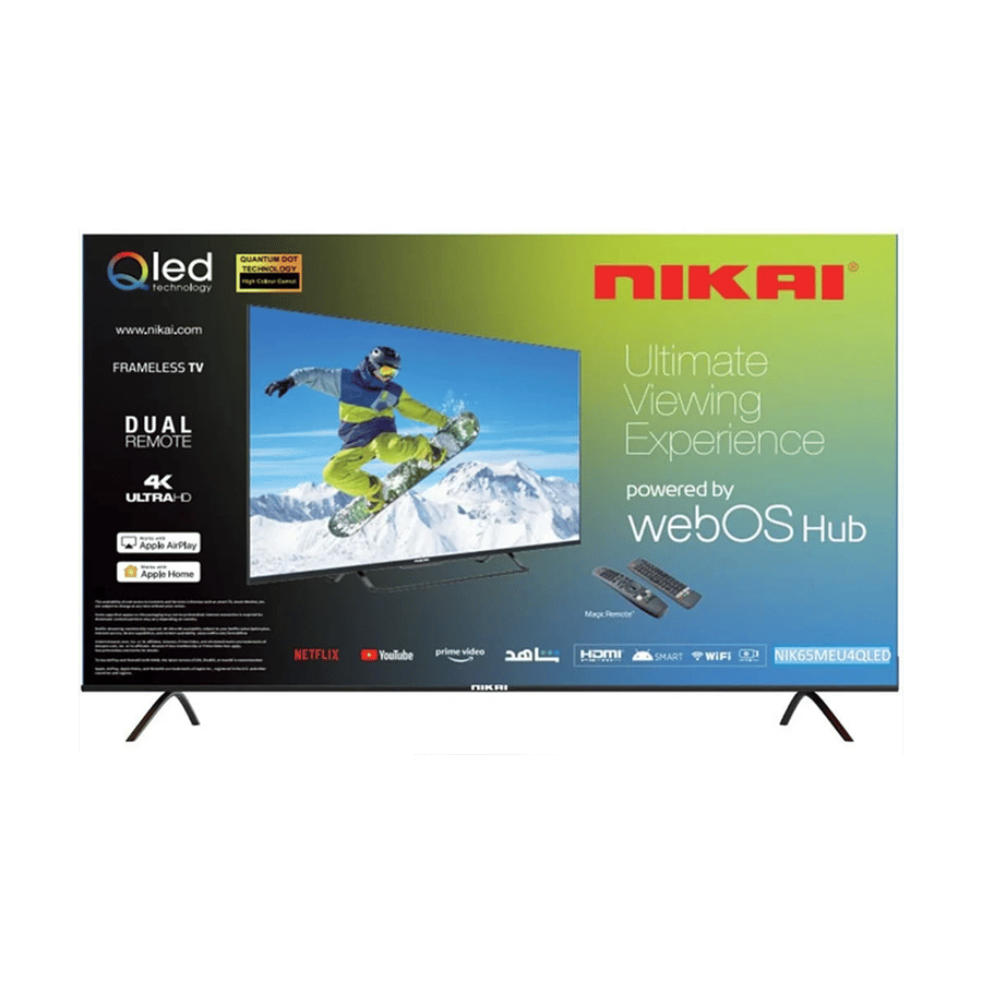 شاشة QLED نيكاي 65 بوصة 4K ULTRA HD WebOS