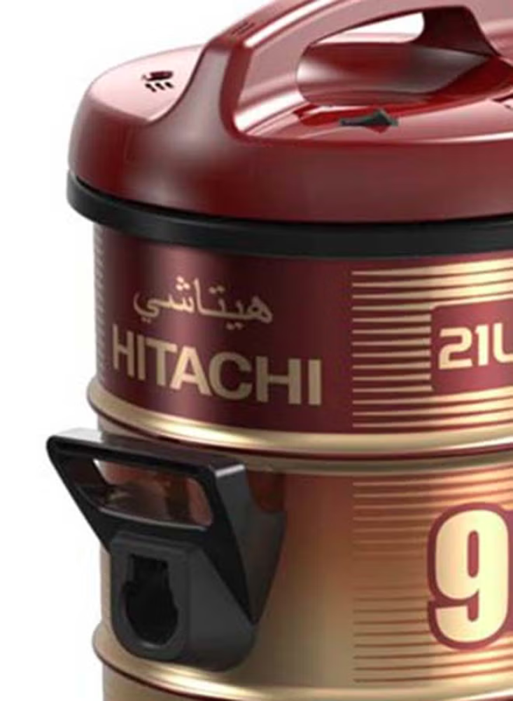 مكنسة كهربائية هيتاشي برميل معدني 21 لتر 2200 واط