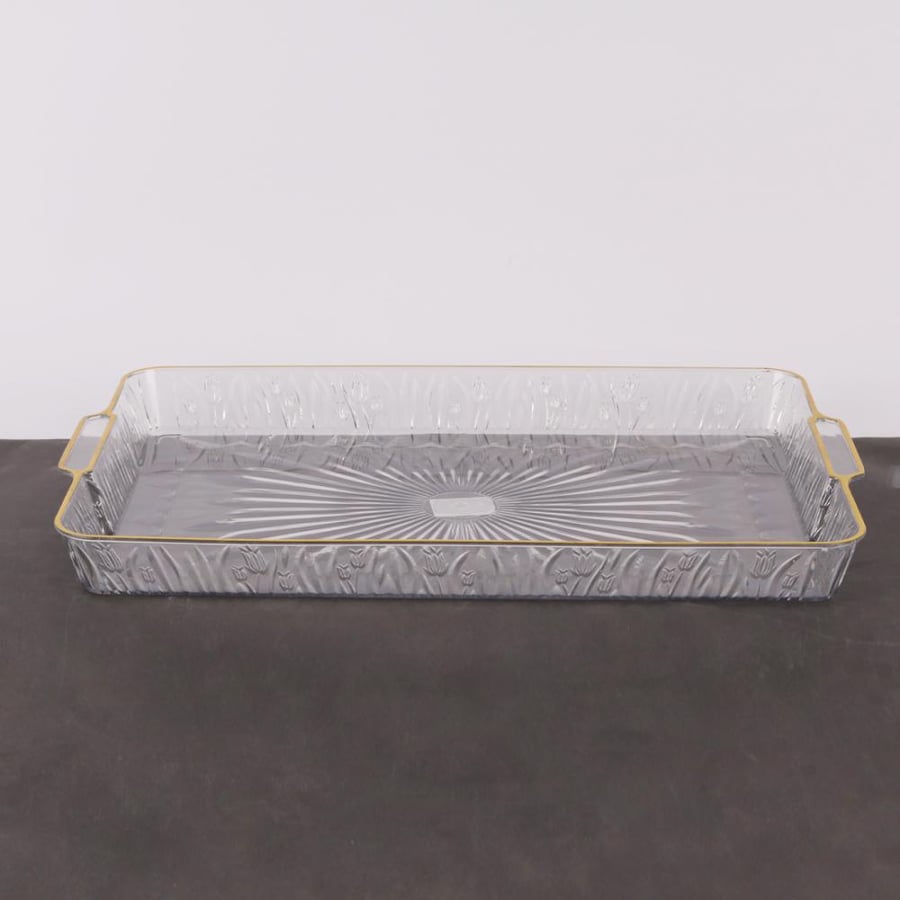 تباسي اكريلك مستطيل مذهب 50*32*4.5CM