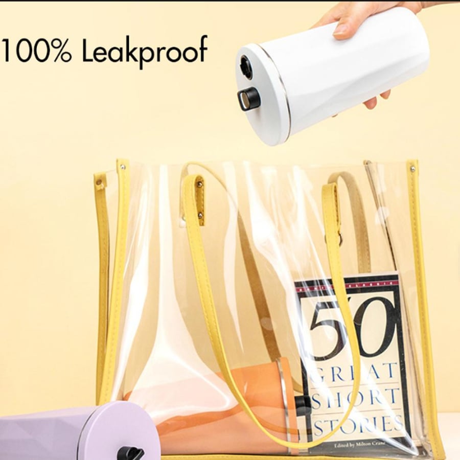 كوب حافظ حرارة استيل ابيض 600 مل