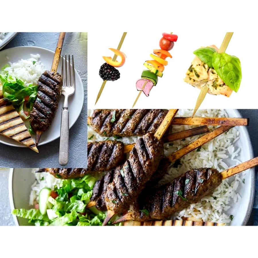 أعواد شوي خشبية 45 حبة - طبيعية وآمنة للشواء والطهي