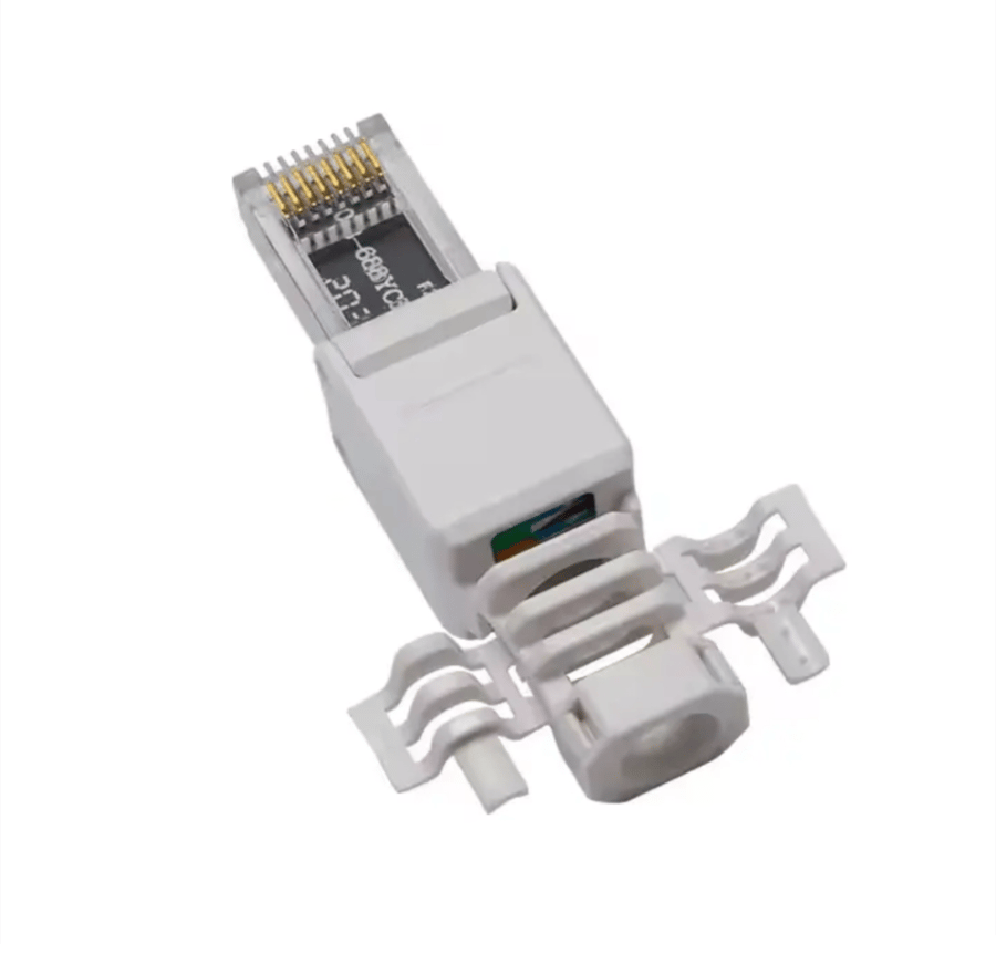RG45 Cat6A + Cat7A UTP Toolless Plug with Fixed Ring