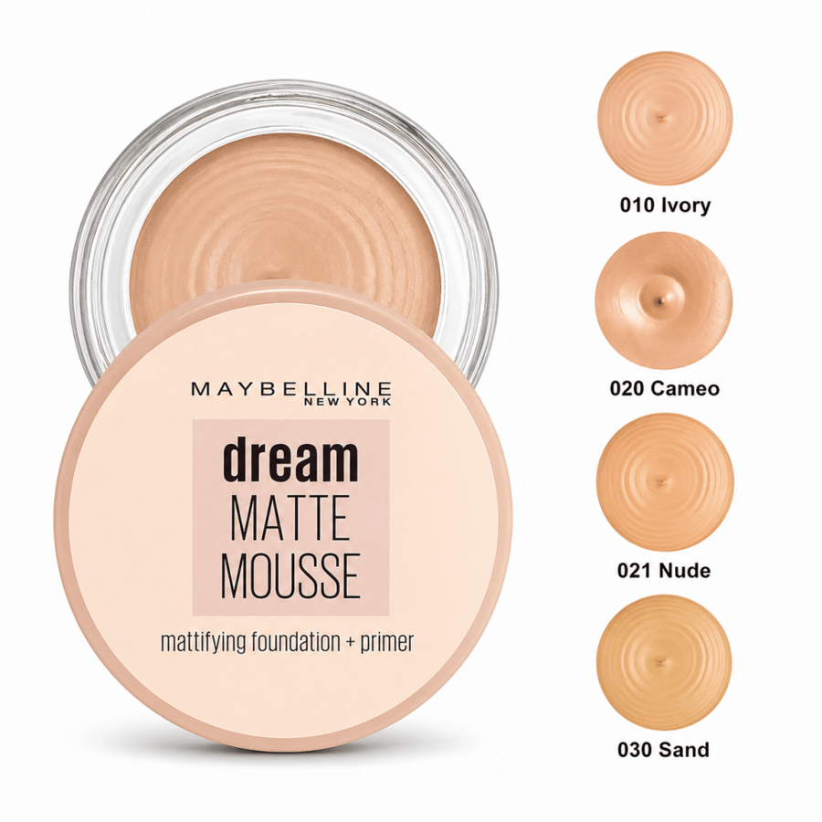 مايبيلين نيويورك كريم أساس Dream Matte Mousse 030 Sand - 18 مل
