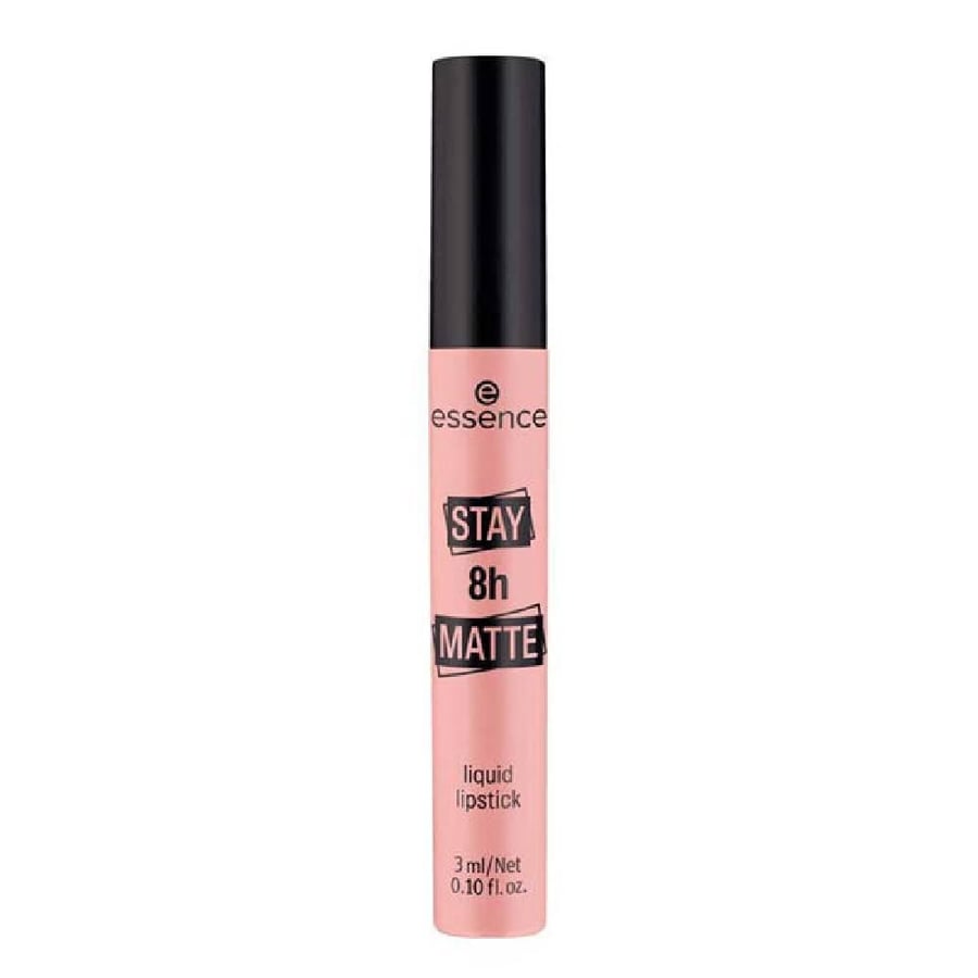 ايسينس روج سائل مات يدوم لغايه 8 ساعات 01 هلو سنرايز essence lipstick stay 8h matte liquid 01- hello sunrise