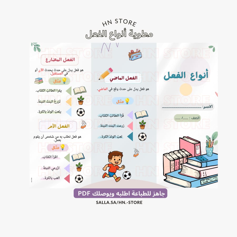مطوية أنواع الفعل  PDF