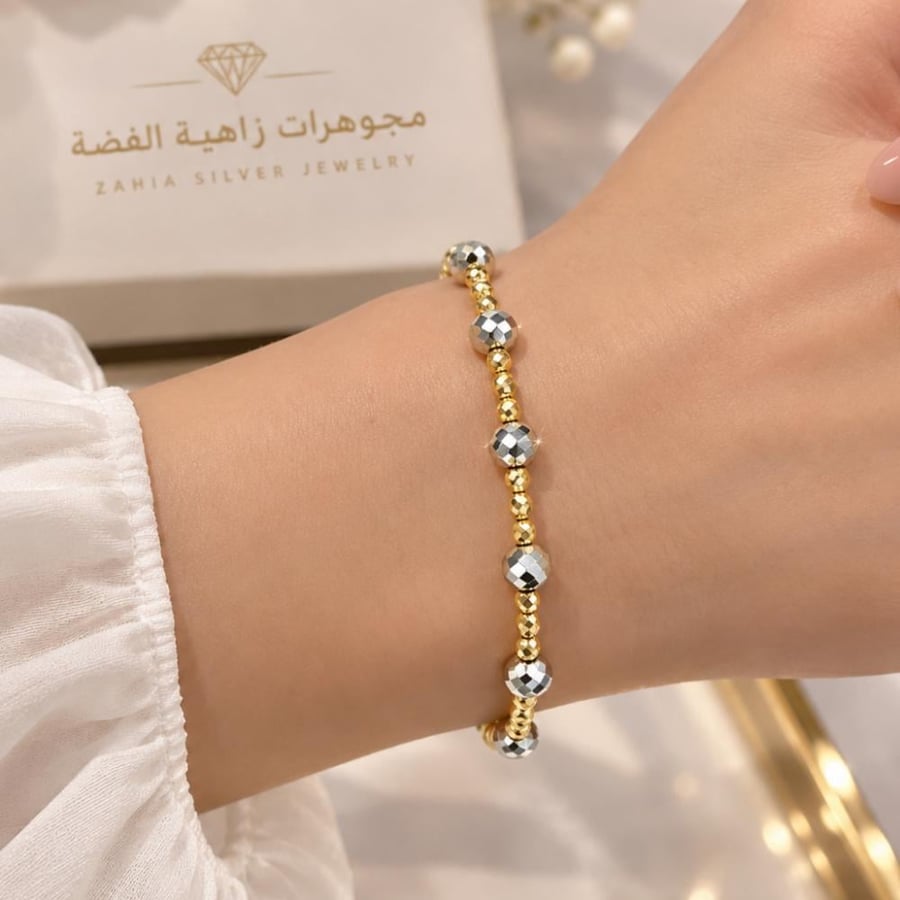 اسوارة فضة عيار 925 نسائية اصلية من متجر زاهية الفضة في السعودية