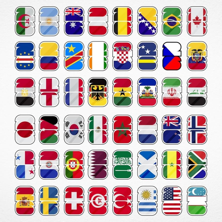 جدول كاس العالم 70*50 سم