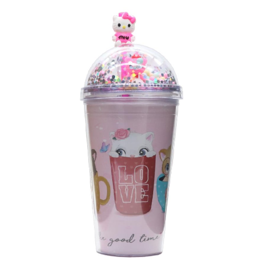 A glass of juice with a straw, the medal