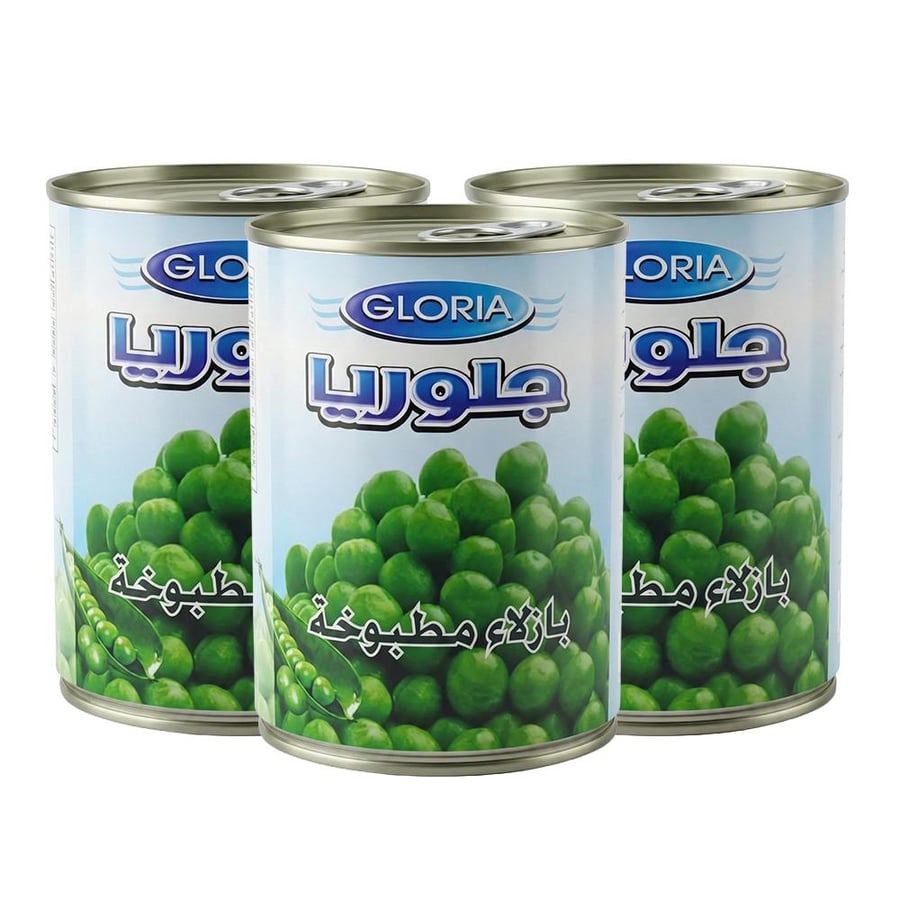 جلوريا بازلاء مطبوخة – 3 علب × 400 جرام