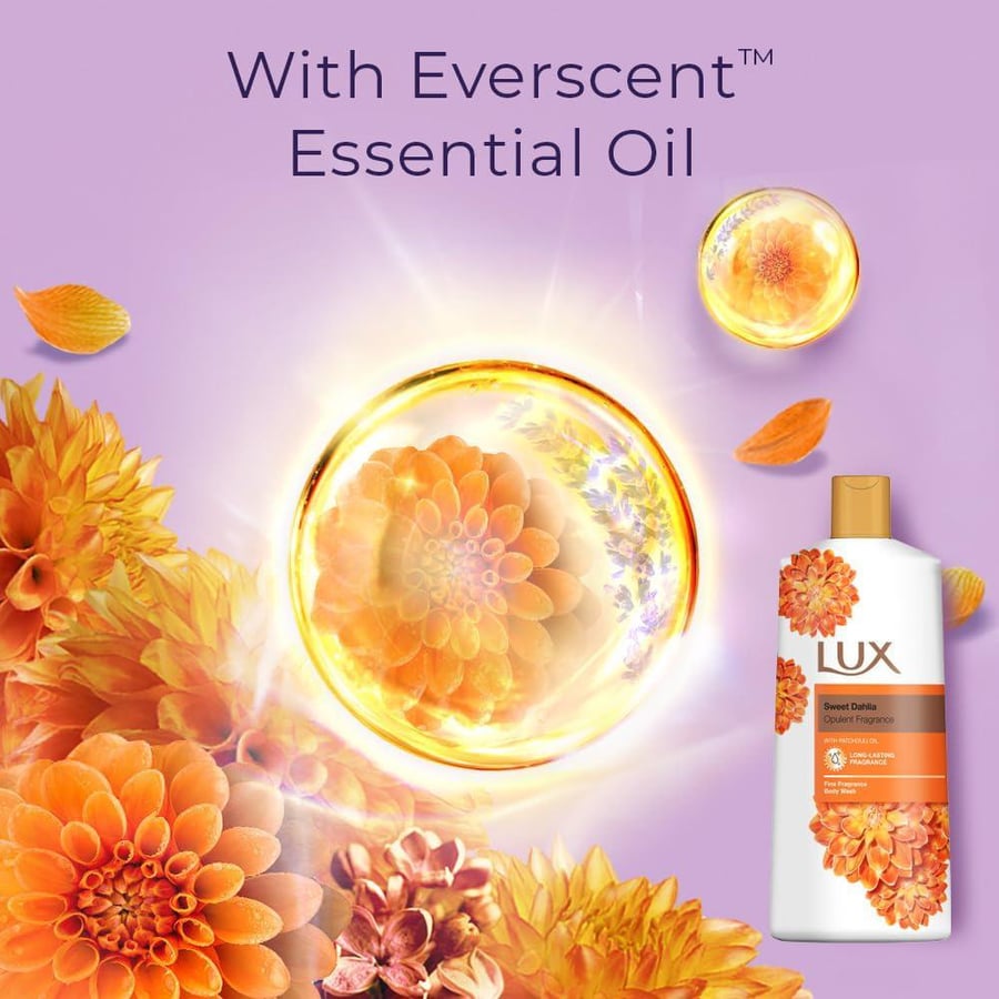 LUX Sweet Dahlia – غسول الجسم الفاخر بزيت الباتشولي 500 جرام