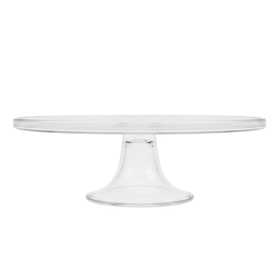 Round glass serving plate with base - WS 544