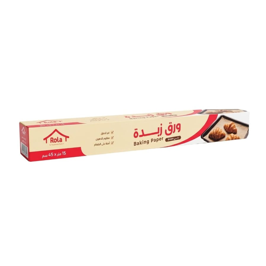 رولا ورق زبدة بني - 15 متر × 45 سم