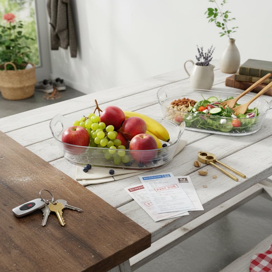 Rectangular transparent acrylic serving plate - AL-11554